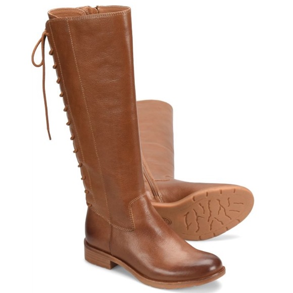Sofft Shoes Sofft Womens Sharnell Ii Brown Leather Laceup Back Riding Boots Poshmark